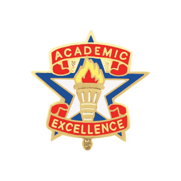 Academic Excellence Award Pin - Torch On Star | Anderson's