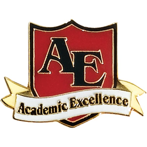 Academic Excellence Award Pin - AE Shield | Anderson's