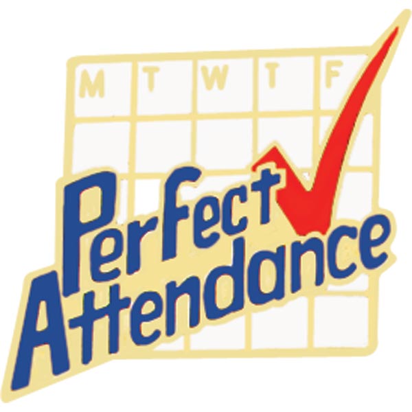 Attendance Award Pin - Perfect Attendance Calendar | Anderson's