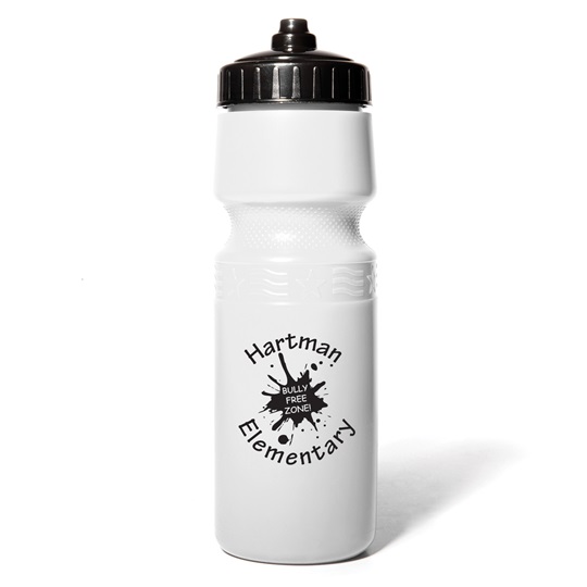 Custom Water Bottle - White