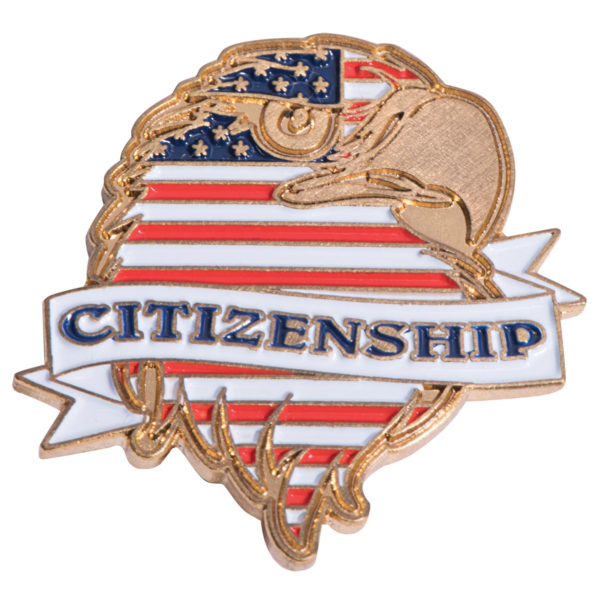 Stars and Stripes Eagle Citizenship Award Pin