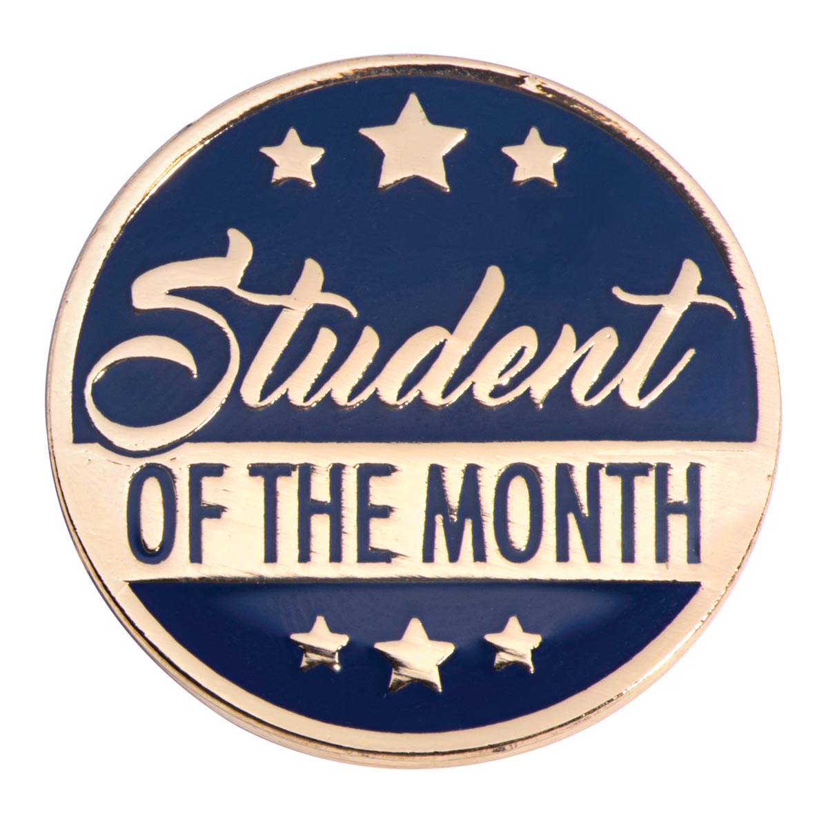 Gold Stars Banner Student of the Month Pin