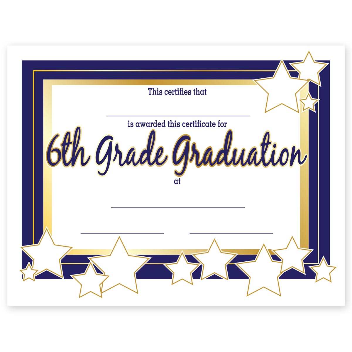 Free Printable 6th Grade Promotion Certificates