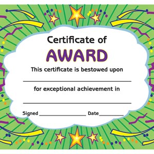 Celebration Award Certificate/Button Award Set | Anderson's