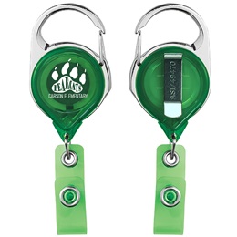 Translucent Retractable Carabiner Badge Reel