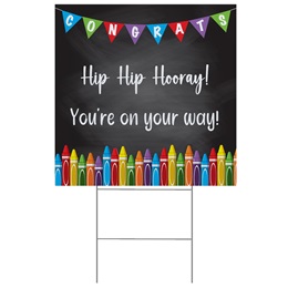Square Yard Sign - Hip Hip Hooray