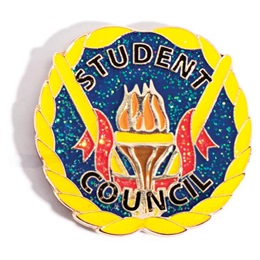 Student Council Award Pin - Glitter Torch