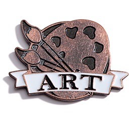 Brushed Metal Art Pin