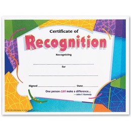 Recognition Certificates