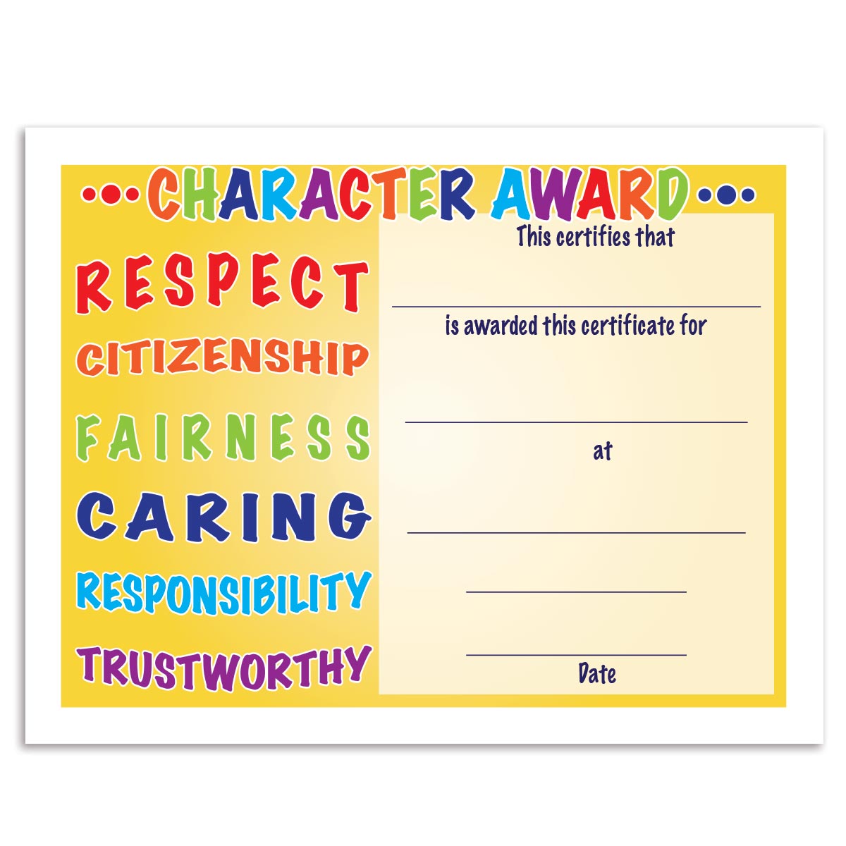 Character Award Certificates Pack | Anderson's