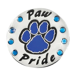 Paw Pride Award Pin - Blue Rhinestones