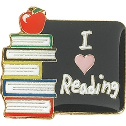 reading award lapel pin