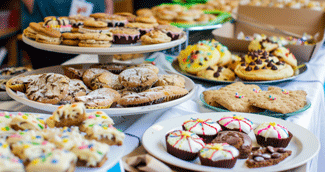 Bake sales involve lots of families and community